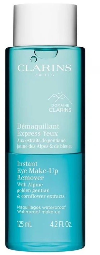 Clarins Instant Eye Make-Up Remover vandeniui atsparus akių makiažo valiklis, 125 ml