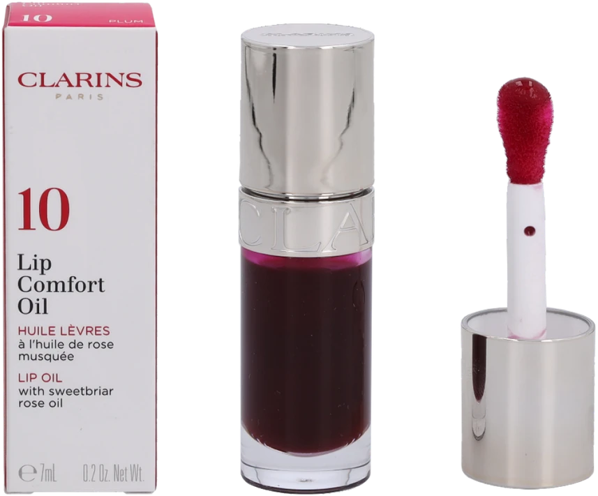 Lūpų aliejus Clarins Lip Comfort Oil 10 Plum, 7 ml