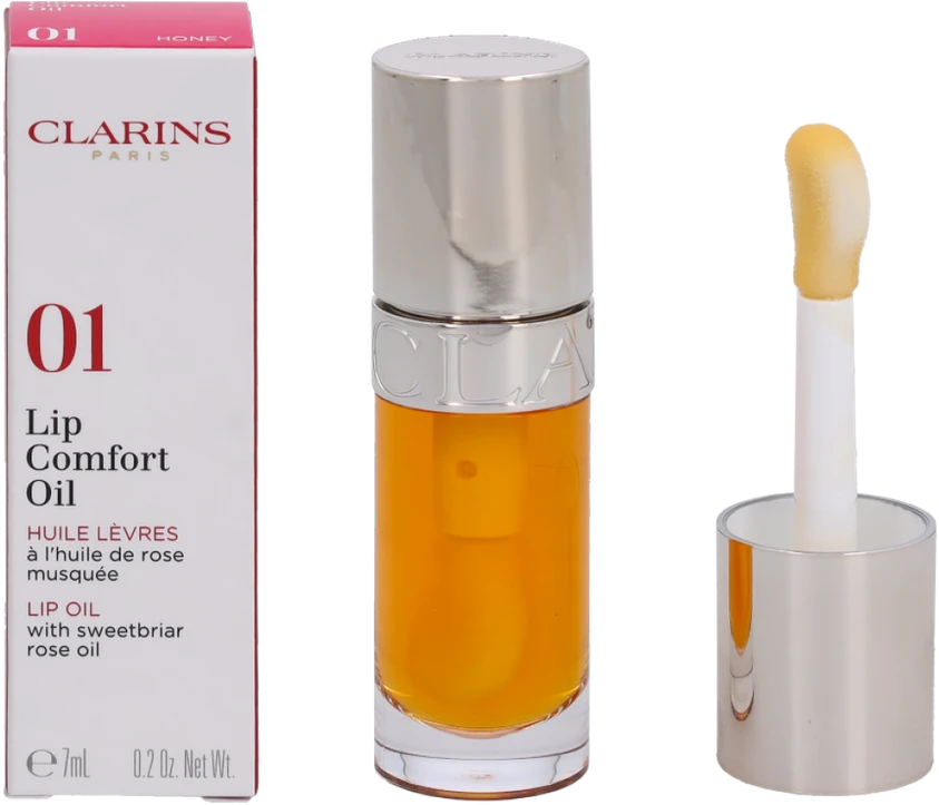 Lūpų aliejus Clarins Lip Comfort Oil 01 Honey, 7 ml