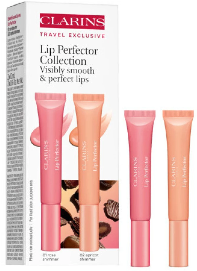 Clarins Lip Perfector Collection Lūpų blizgis Set lūpų blizgių rinkinys, 2 x 12 ml