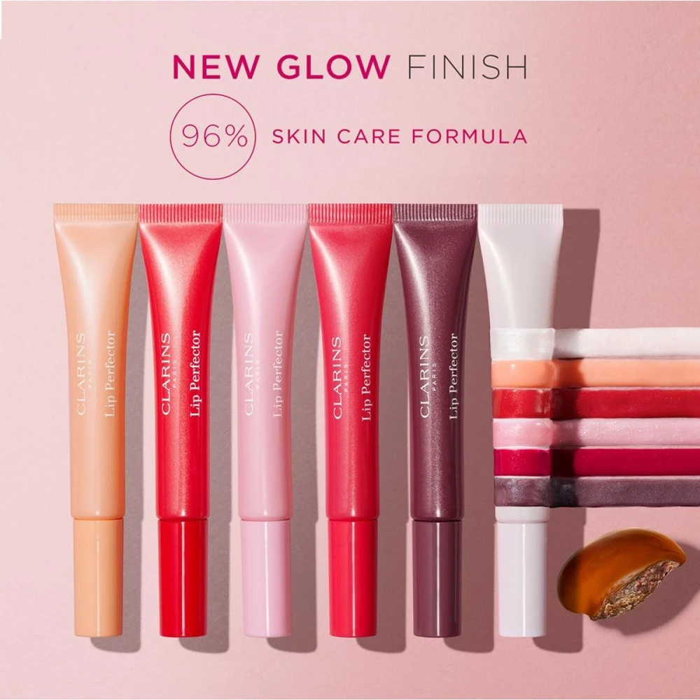 Clarins Lip Perfector Glow lūpų blizgis, atspalvis: 20 Translucent Glow, 12 ml