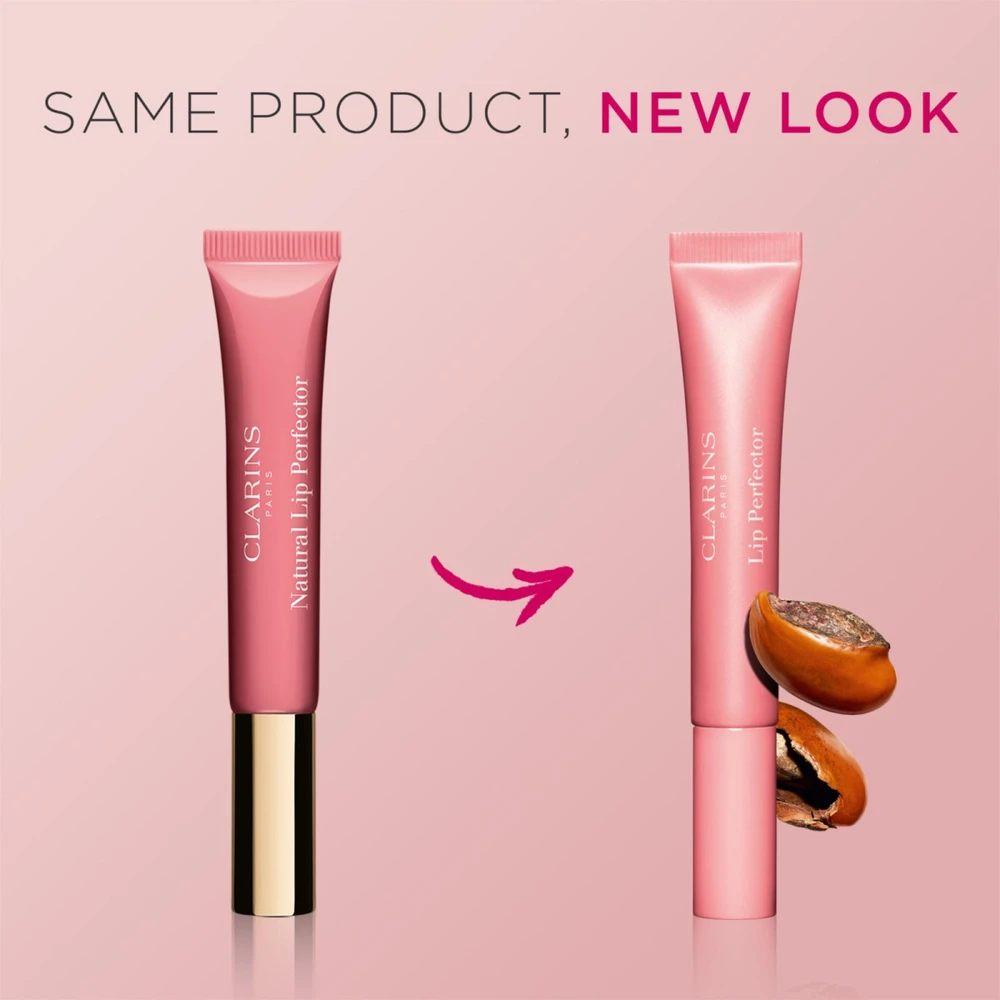 Clarins Lip Perfector Shimmer Lūpų blizgis lūpų blizgis, atspalvis: 01 Rose Shimmer, 12 ml