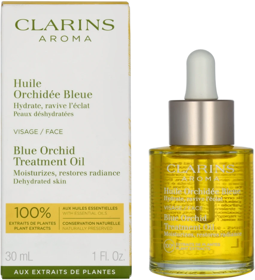 Clarins Blue Orchid Face Treatment Oil aliejus sausai veido odai, 30 ml