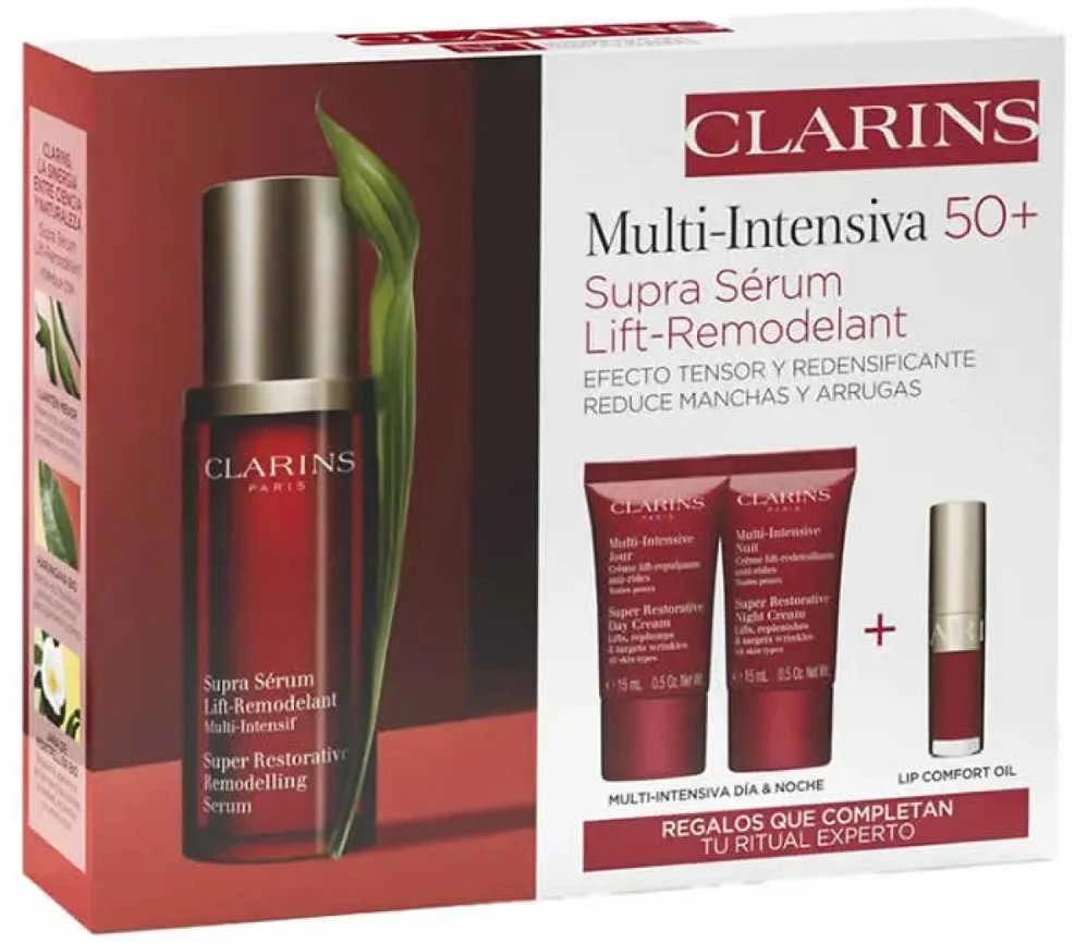 „Clarins Multi-Intensive Super Restorative Sérum“, 30 ml, 4 dalių rinkinys