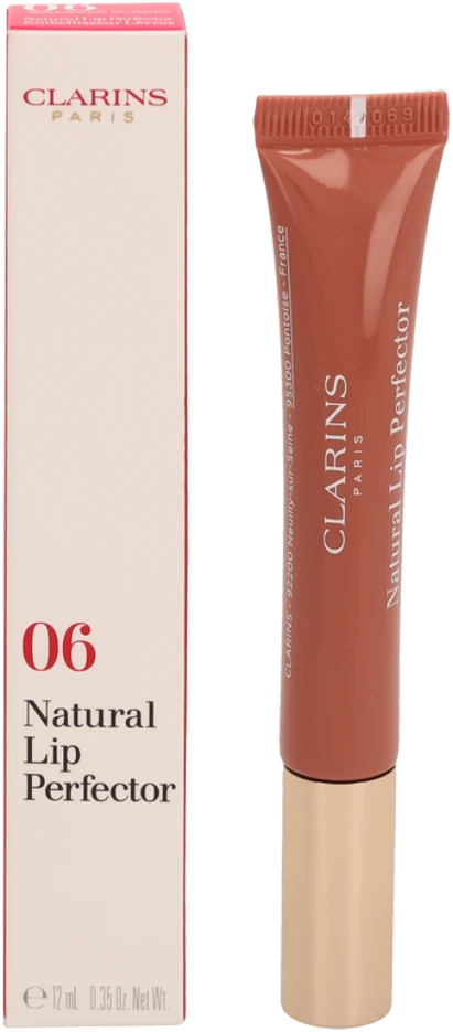 „Clarins“ natūralus lūpų balzamas „Perfector #06 Rosewood Shimmer“, 12 ml