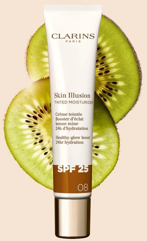 Clarins Skin Illusion Tinted Moisturizer SPF 25 tonuojantis kremas, atspalvis: 08, 40 ml