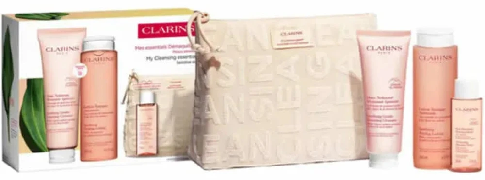 Clarins raminamasis švelnus putojantis valiklis, 125 ml rinkinys, 4 dalys