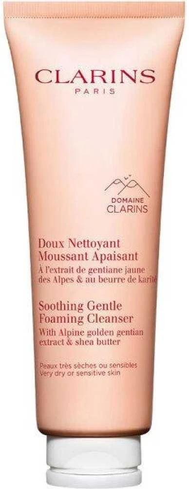Clarins Soothing Gentle Foaming Valiklis veido prausiklis sausai / jautriai odai, 125 ml