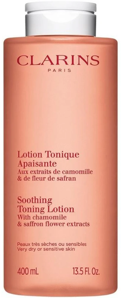Clarins Soothing Toning Lotion Camomile & Saffron Flower tonikas sausai / jautriai odai, 400 ml