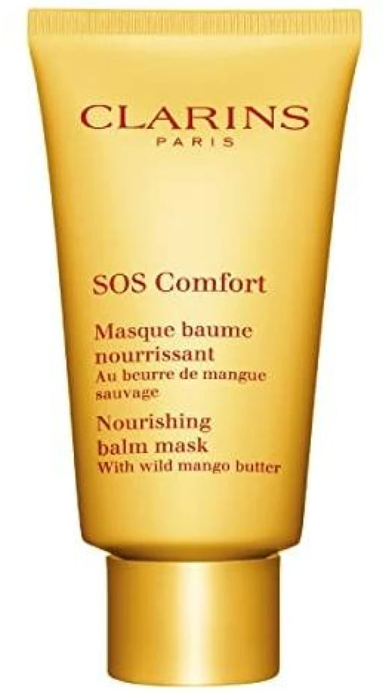 Clarins SOS Comfort maitininantis Balm Mask maitinamoji kaukė labai sausai odai su laukinių mangų sviestu, 75 ml