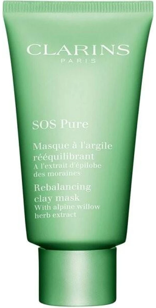 Clarins SOS Pure Rebalancing Clay Mask molio kaukė, 75 ml