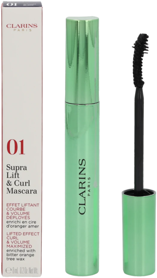 Clarins Supra Volume Blakstienų tušas #01 Intense Juodas, 8 ml