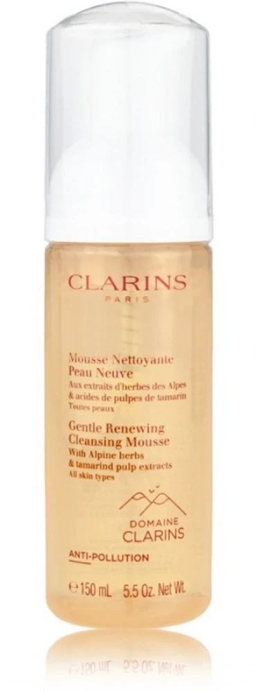 Clarins Gentle Renewing Cleansing Mousse w/Pump valomosios putos veidui, 150 ml