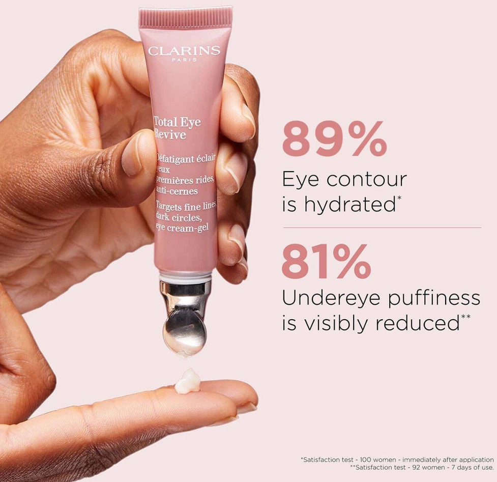 Clarins Total Eye Revive Paakių kremas-Gel paakių kremas, 15 ml