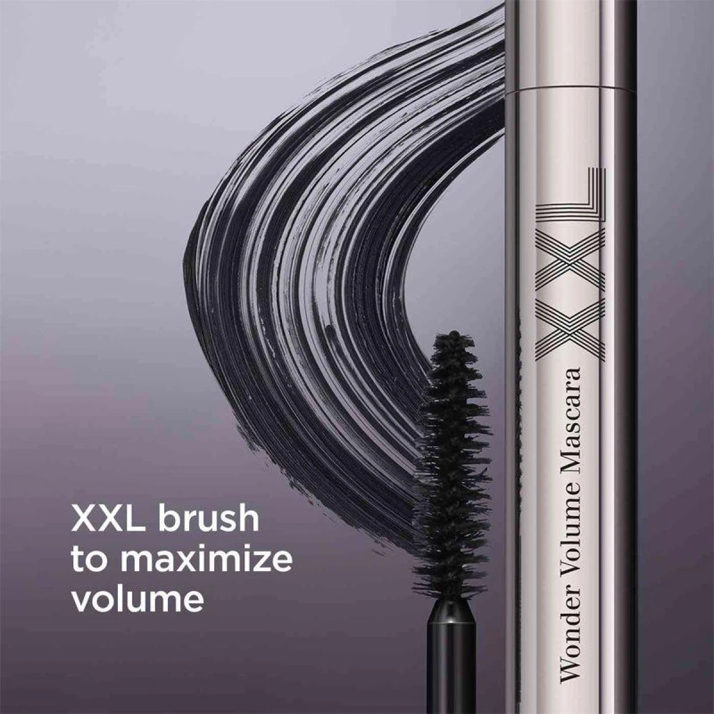 Clarins Wonder Volume Blakstienų tušas XXL apimties suteikiantis blakstienų tušas, atspalvis: 01 Extreme Juodas, 8 ml