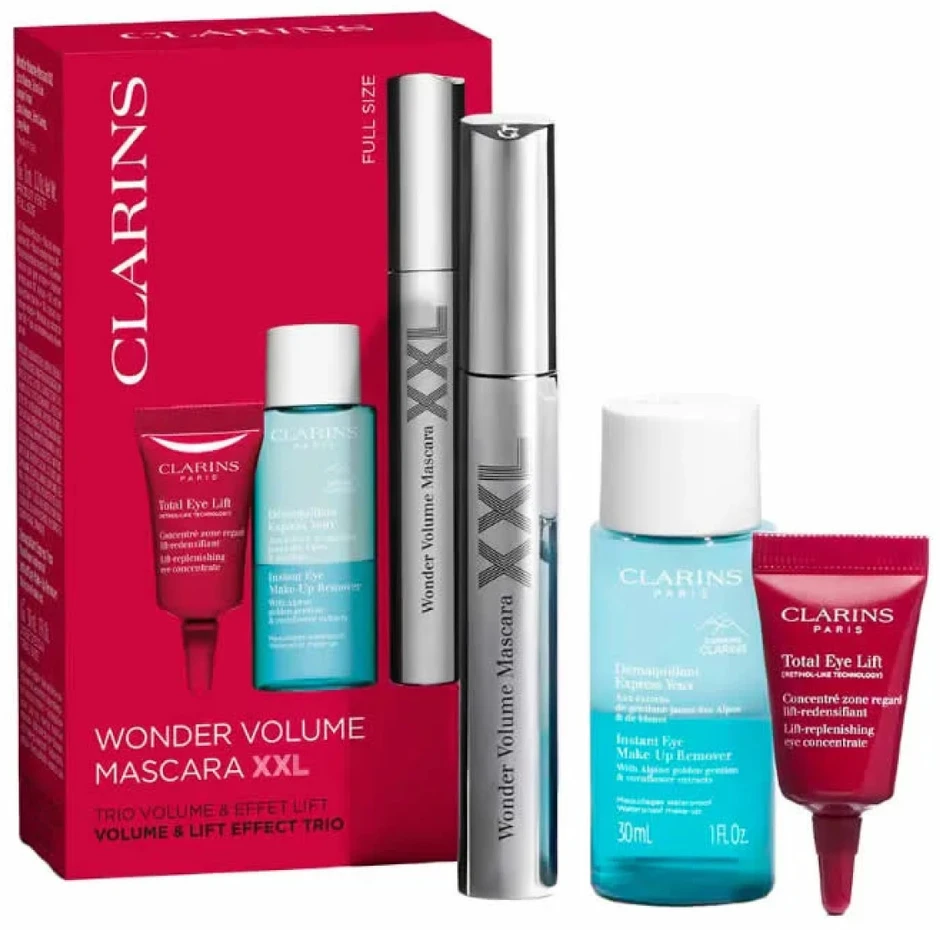 Clarins Wonder Volume Blakstienų tušas XXL Set 3 Pieces