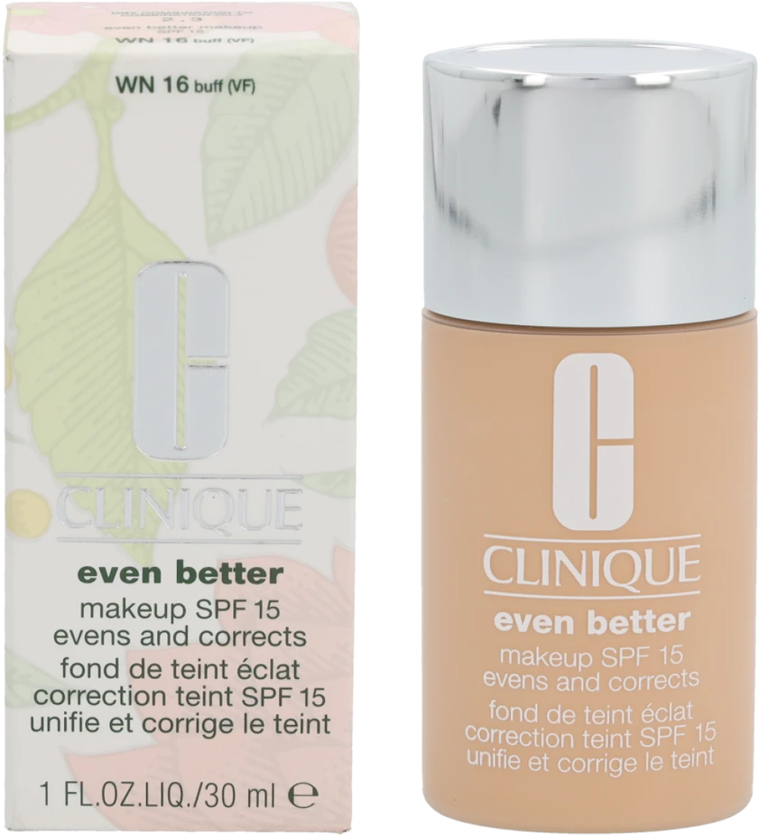 Odos atspalvį koreguojantis makiažo pagrindas Clinique Even Better™ Makeup su SPF15, 30 ml | spalva: WN 16 Buff