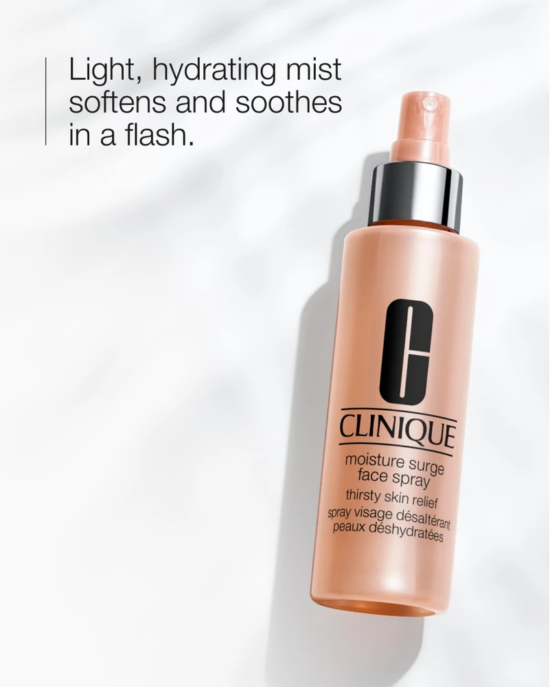 Clinique Moisture Surge Face Purškiklis Thirsty Skin Relief drėkinamoji veido dulksna, 125 ml
