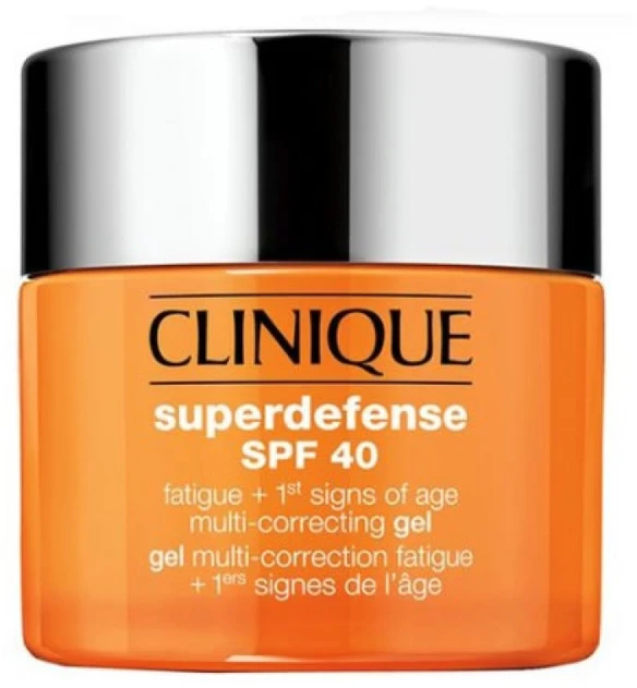 Clinique Superdefense Broad Spectrum SPF 40 Fatigue + First Signs Of Age Multi-correcting Gel jauninamasis veido kremas-gelis, 30 ml
