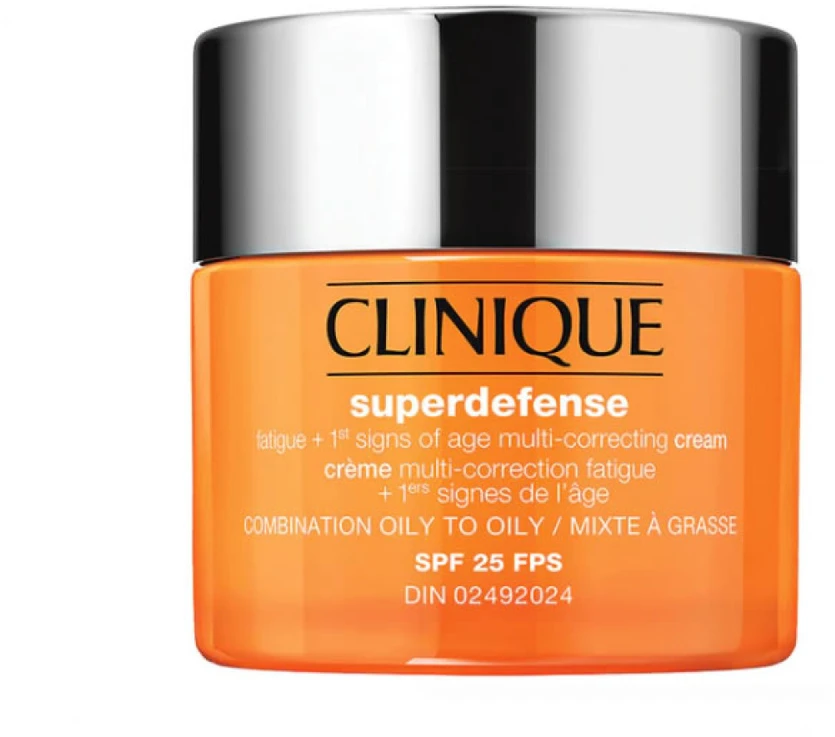 „Clinique Superdefense Broad Spectrum SPF25“ daugiafunkcis korekcinis kremas nuo nuovargio ir pirmųjų amžiaus požymių, 50 ml