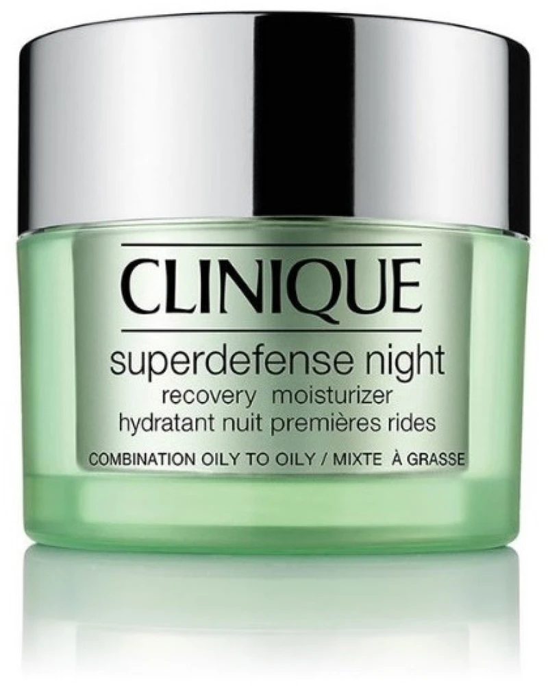 Clinique Superdefense Night Recovery atstatantis naktinis veido kremas mišriai / riebiai odai, 50 ml