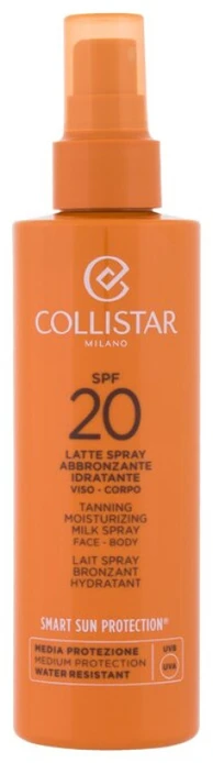 Collistar Smart Apsauga nuo saulės Tanning Moisturizing Milk Purškiklis Sun Losjonas kūnui unisex, 200 ml