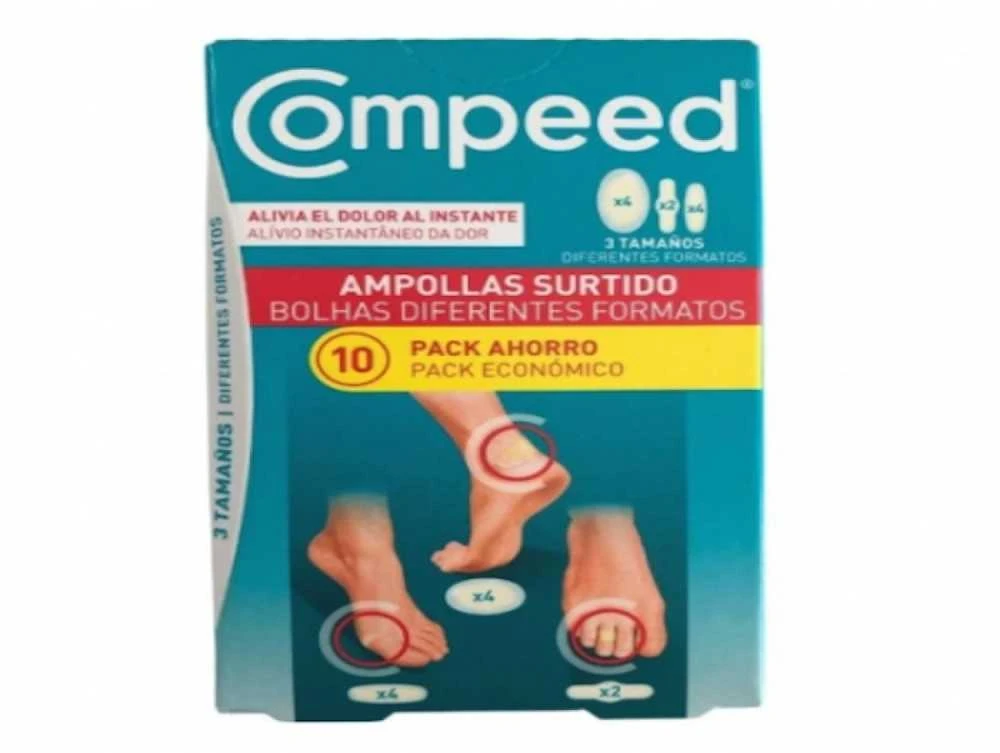 "Compeed" blizgintuvai Mišri pakuotė 10 vienetų