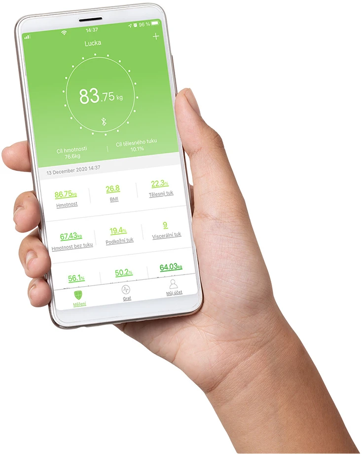 Asmeninės diagnostinės svarstyklės „Concept VO4001 Perfect Health“