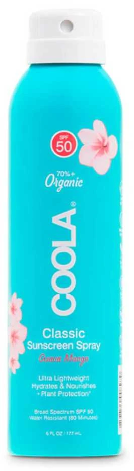 "Coola Classic Body" organinis apsauginis purškiklis nuo saulės Spf50 Guava Mango 177ml