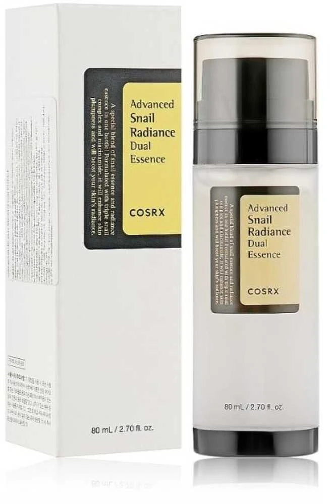 Cosrx Advanced Snail Radiance Dual Essence veido esencija su sraigių mucinu, 80 ml