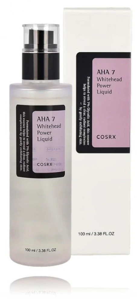 COSRX AHA 7 Whitehead Power Liquid Skystas veido odos šveitiklis su AHA rūgštimis, 100 ml