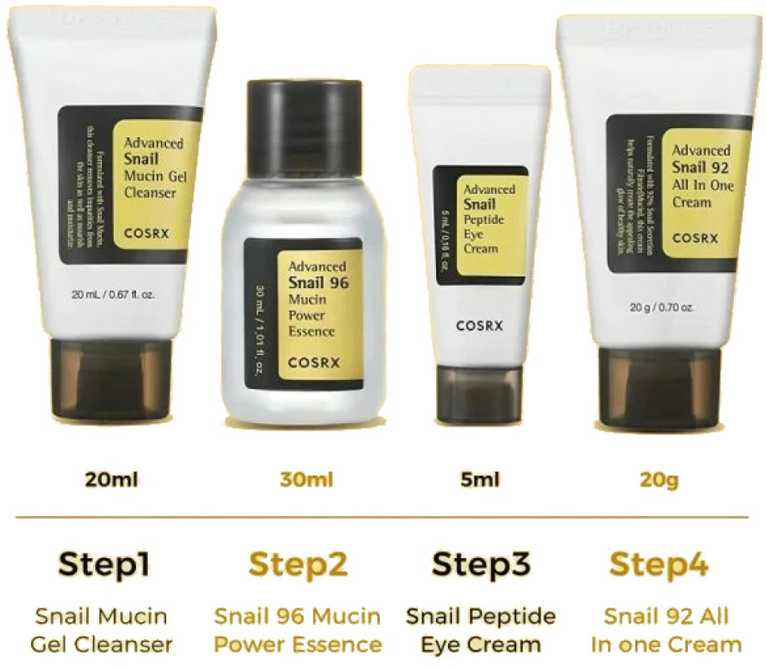 COSRX All About Snail Kit odos priežiūros dovanų rinkinys