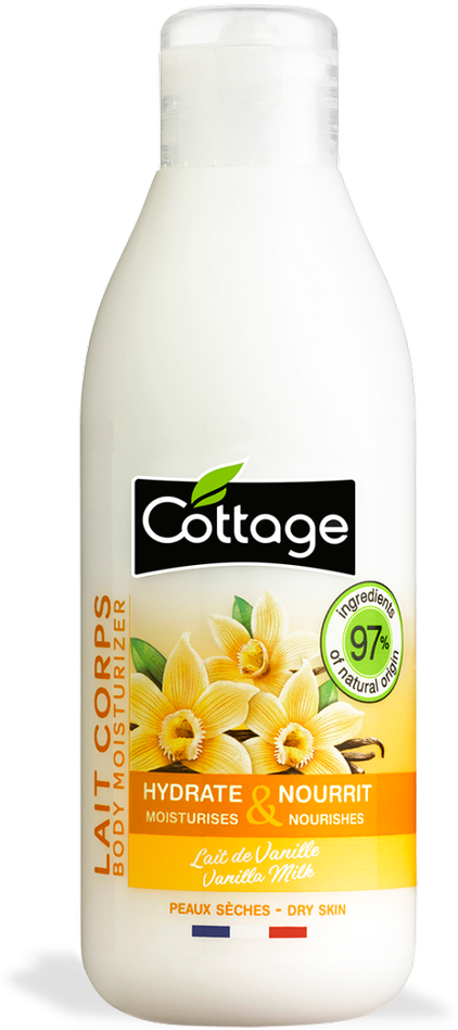 "Cottage" drėkinamasis ir maitinamasis kūno pienelis "Vanilla" 200ml
