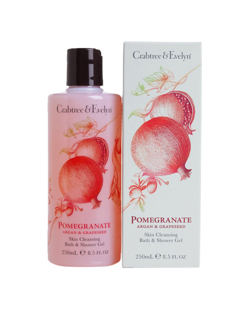 Crabtree & Evelyn Pomegranate Argan & Grapeseed valomoji dušo želė Visų tipų odai, 250 ml