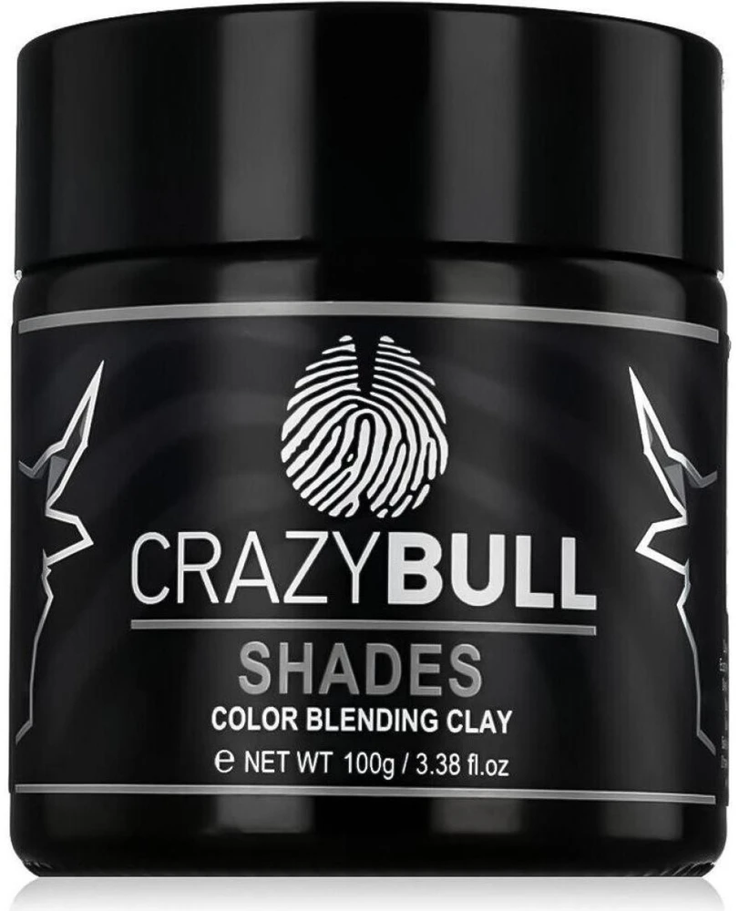 Crazy Bull Shades Color Bleding Clay žilus plaukus paslepiantis formavimo molis vyrams, 100 g
