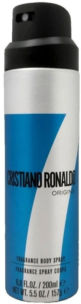 Cristiano Ronaldo CR7 Origins Fragrance Body Purškiklis purškiamas dezodorantas vyrams, 200 ml
