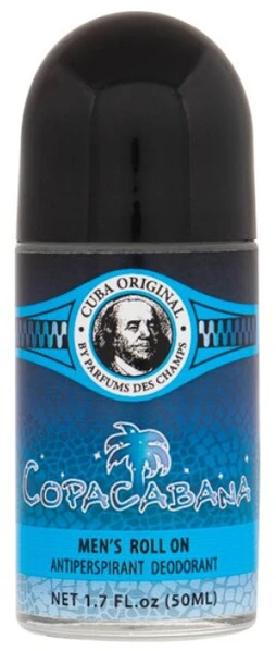 Cuba Copacabana Roll-On rutulinis antiperspirantas vyrams, 50 ml
