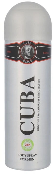 Cuba Juodas Dezodorantas vyrams, 200 ml