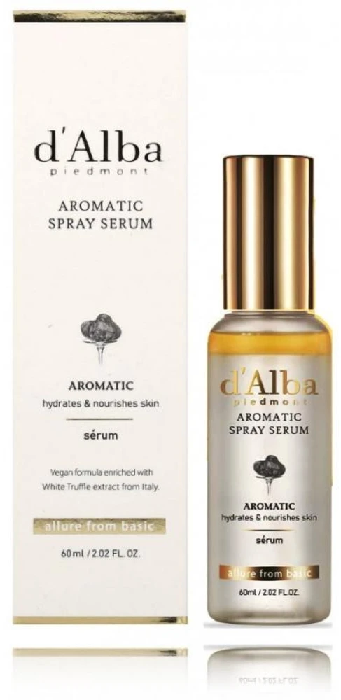 d'Alba Aromatic Purškiklis Serum purškiamas daugiafunkcis serumas veidui su baltaisiais triufeliais, 60 ml