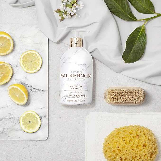Baylis & Harding Elements Baltas Tea & Neroli skystas rankų muilas, 500 ml