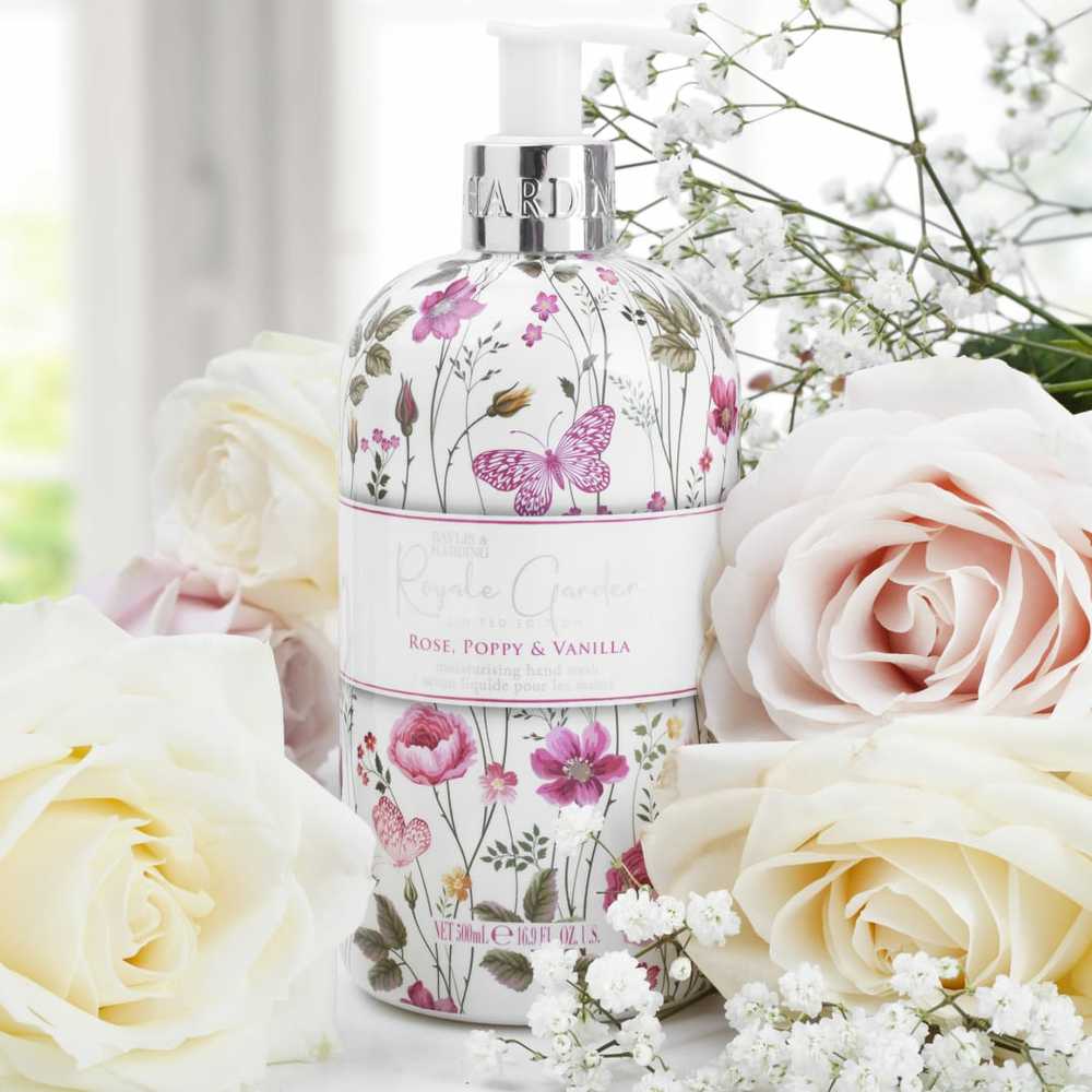 Baylis & Harding Royale Garden Rose, Poppy & Vanilla skystas muilas, 500 ml