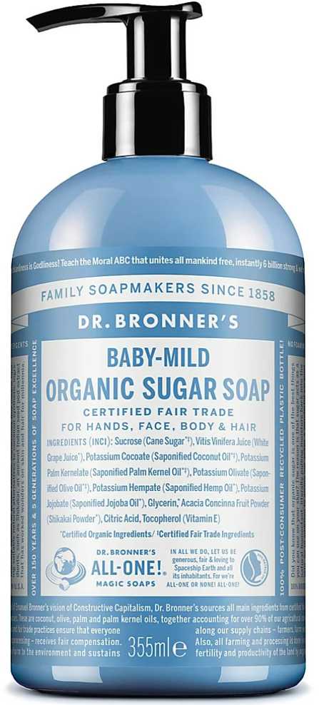Dr. Bronner's Organic Sugar Soap Baby-Mild, 355 ml
