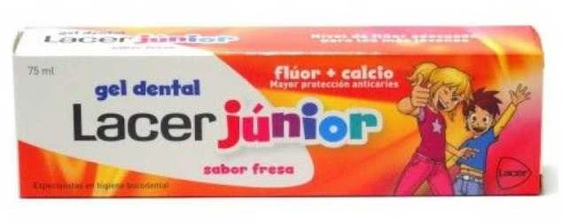 "Lacer Junior" dantų gelis 75ml braškių