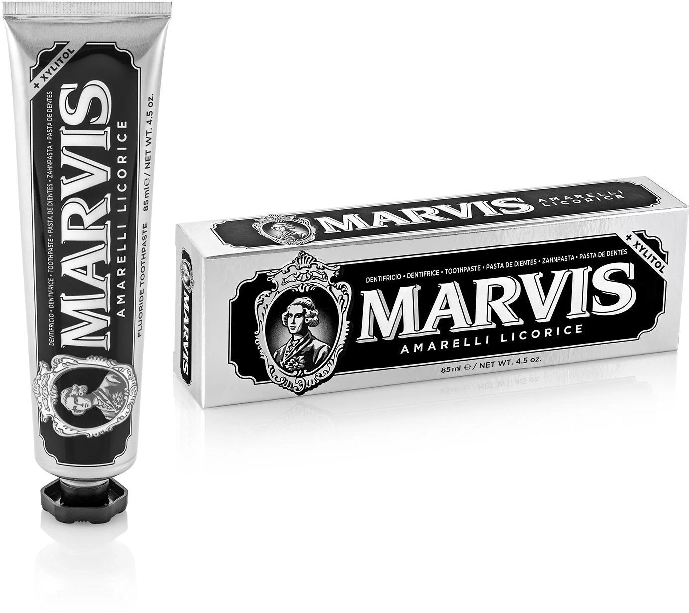 Marvis Amarelli Licorice Saldymedžio ir mėtų skonio dantų pasta, 85 ml