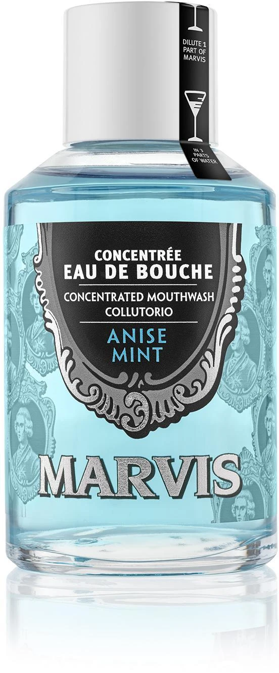 Marvis Anise Mint Mouthwash Anyžių ir mėtų skonio burnos skalavimo skystis, 120 ml