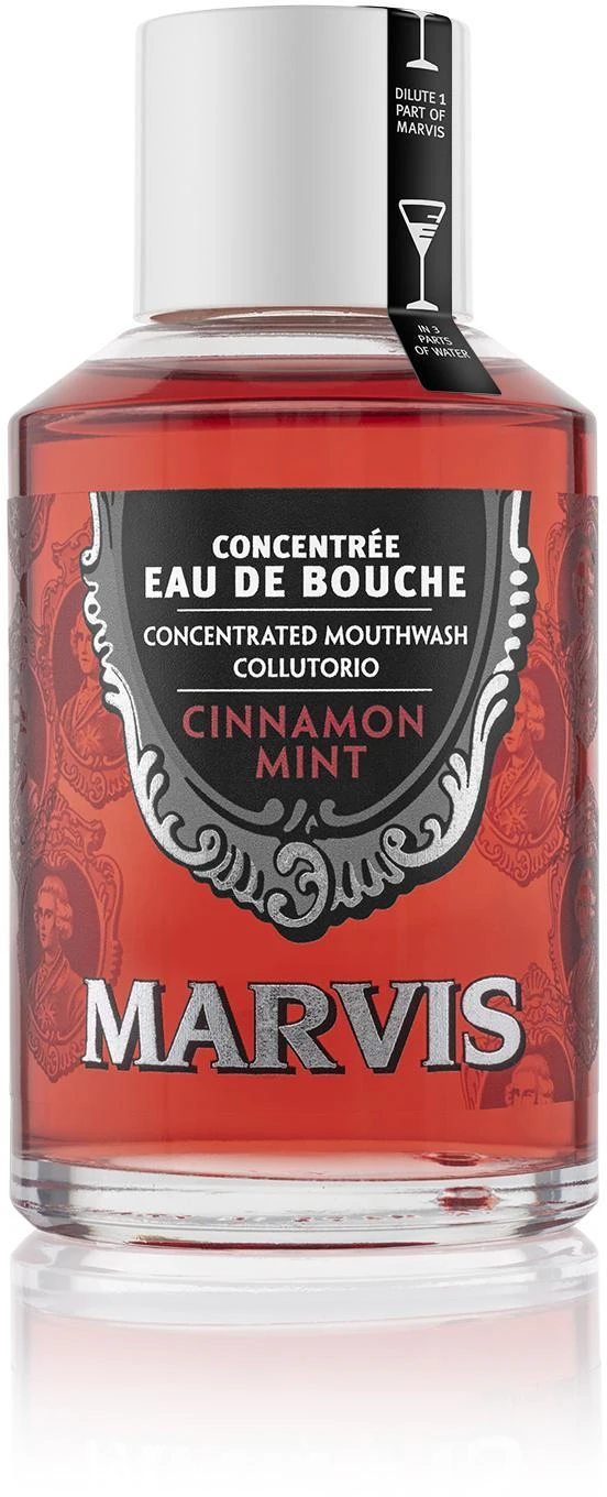 Marvis Cinnamon Mint Mouthwash Cinamono ir mėtų skonio burnos skalavimo skystis, 120 ml