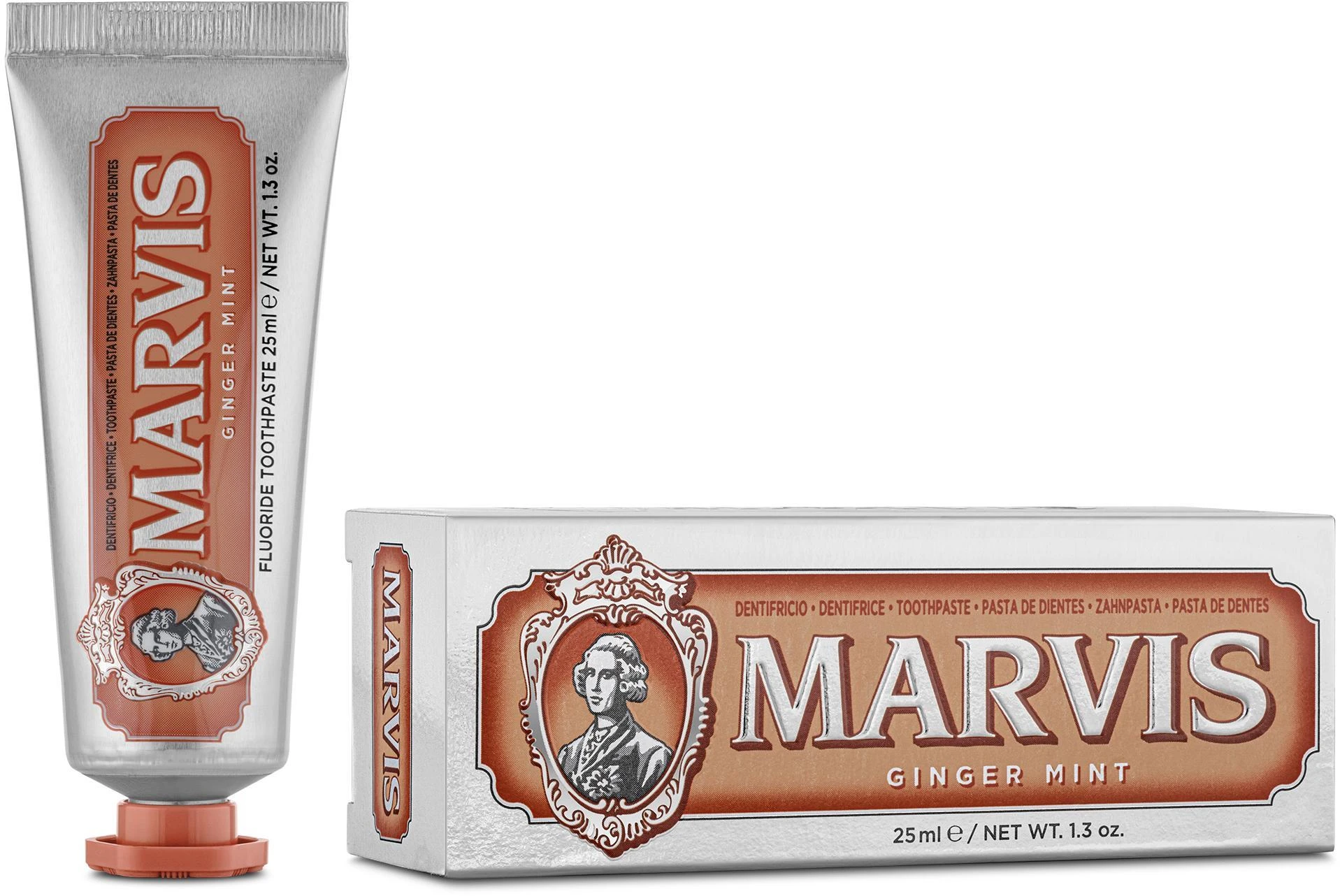 Marvis Ginger Mint Imbiero ir mėtų skonio dantų pasta, 25 ml