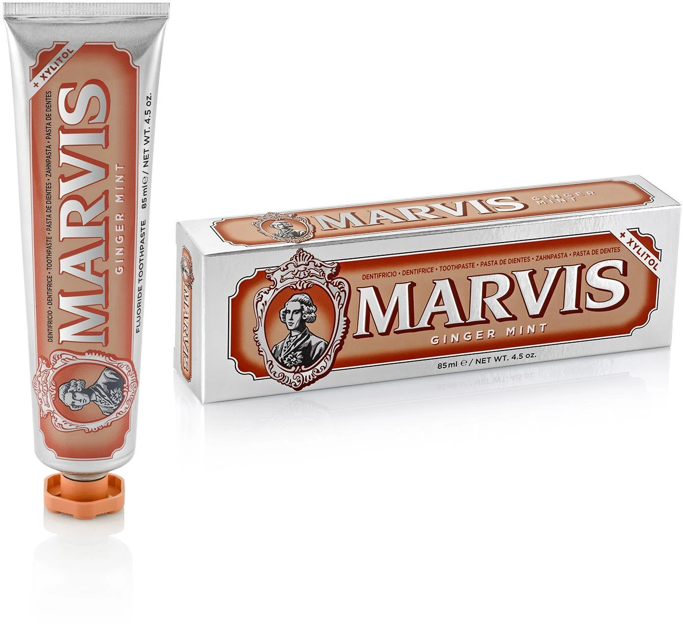 Marvis Ginger Mint Imbiero ir mėtų skonio dantų pasta, 85 ml