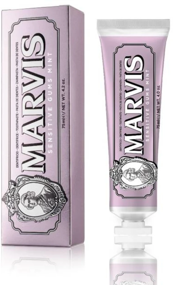 Marvis Sensitive Gums Gentle Mint Švelnaus mėtų aromato dantų pasta jautrioms dantenoms, 75 ml