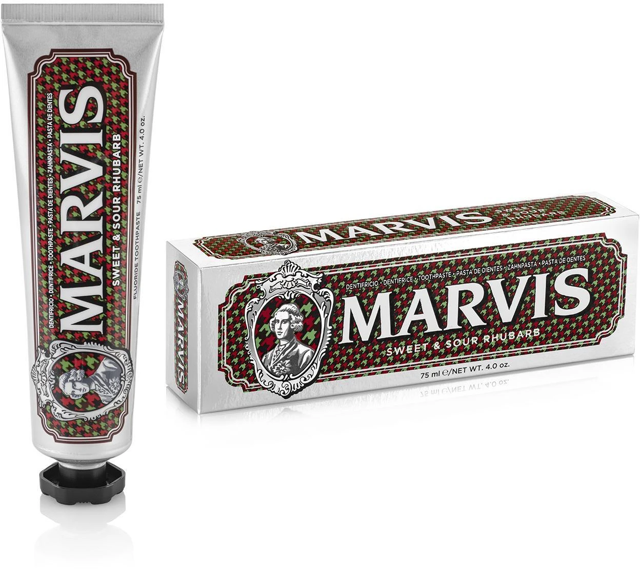 Marvis Sweet & Sour Rhubarb Rabarbarų ir mėtų skonio dantų pasta, 75 ml